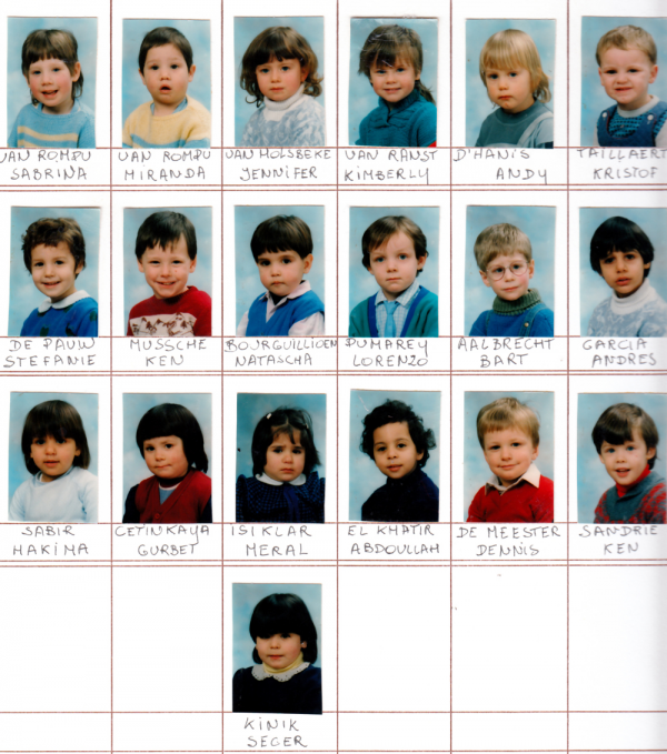 De leerlingen van de school in de Reinaertstraat, schooljaar 1987-1988 – collectie Philippe Paelman De leerlingen van de school in de Reinaertstraat, schooljaar 1987-1988 – collectie Philippe Paelman