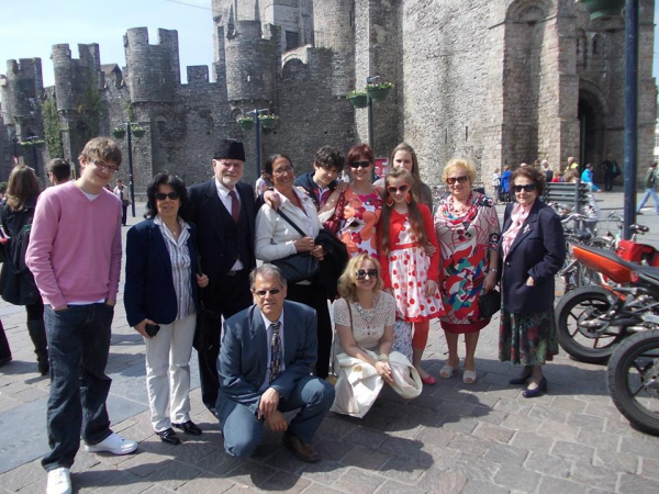 Louis and his family at the Ghent castle (Gravensteen)